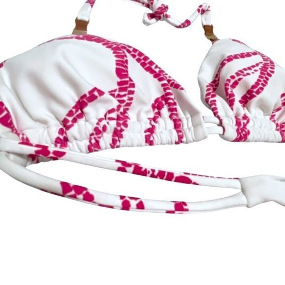 NWT VIX paulahermany White Magenta Print Bikini Top - Size D - Picture 2 of 6